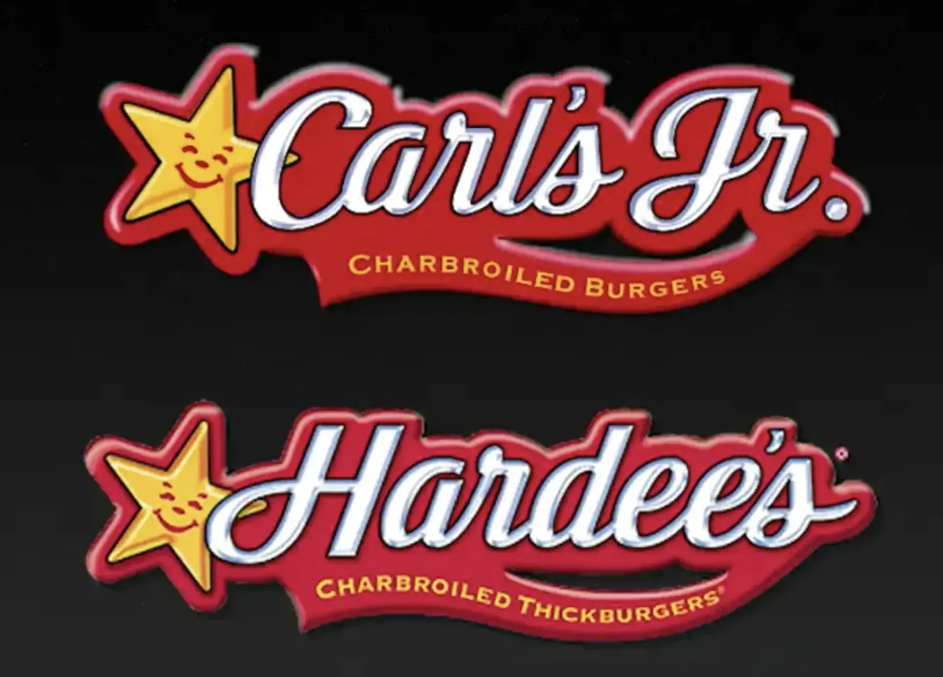 Carl's Jr and Hardee's logos side by side