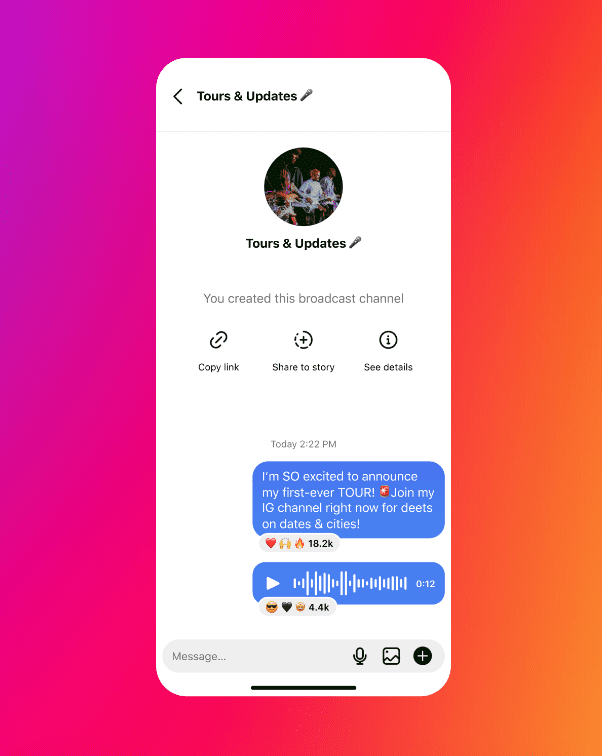Cómo crear un canal de difusión en Instagram paso a paso