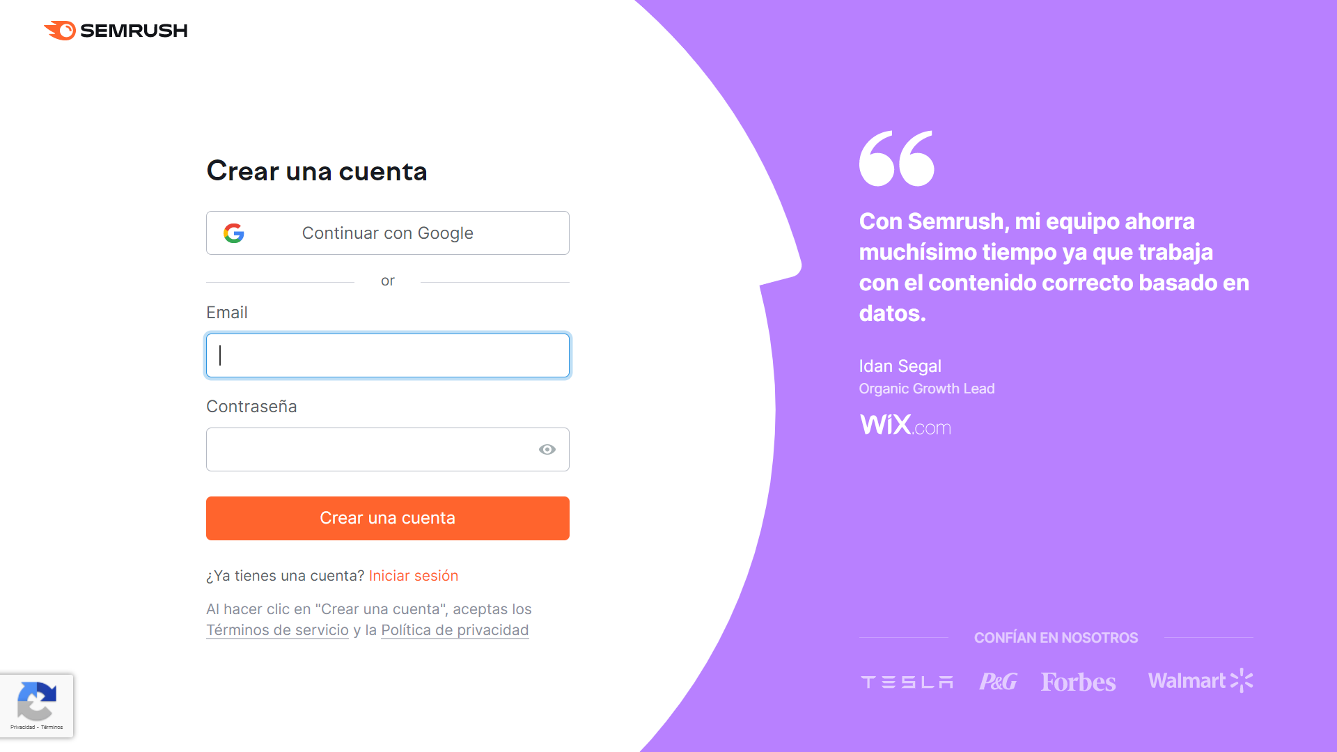 qué es usabilidad web - ejemplos: SEMRush