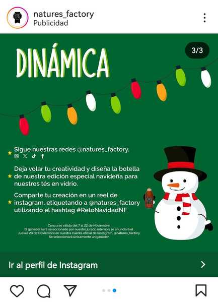 Ejemplo de promoción de producto de NF