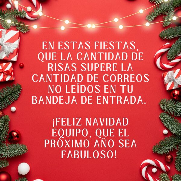 Frases de humor navideñas y de año nuevo para tu equipo de trabajo