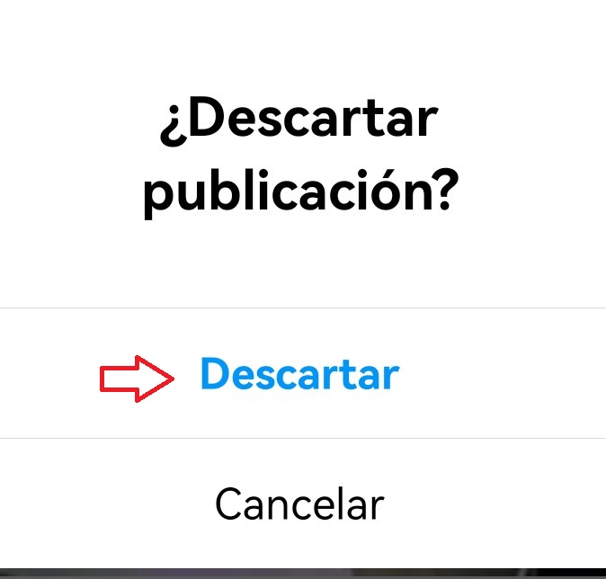 Tips de Instagram: descartar
