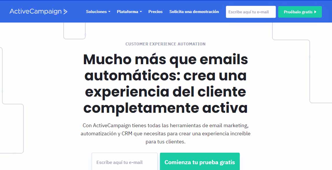 Ejemplos prácticos de CRM: ActiveCampaign