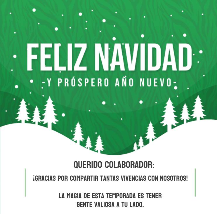 Mensaje navideño para colaboradores y clientes: gracias por compartir