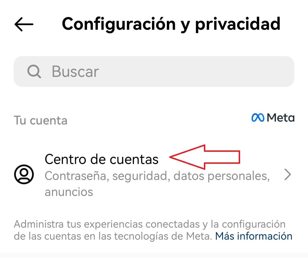 Tips de Instagram: centro de cuentas