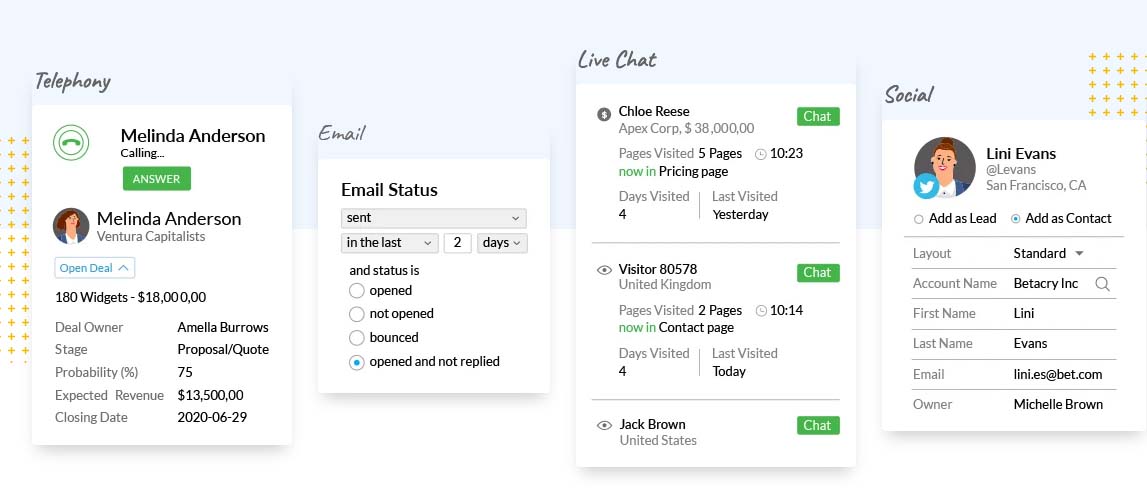Ejemplo de CRM en la nube: Zoho