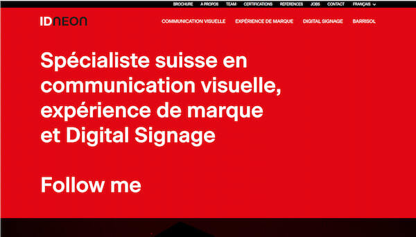 inspiration webdesign IDNEON