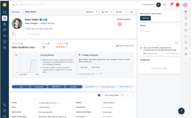 CRM en la nube: Freshworks