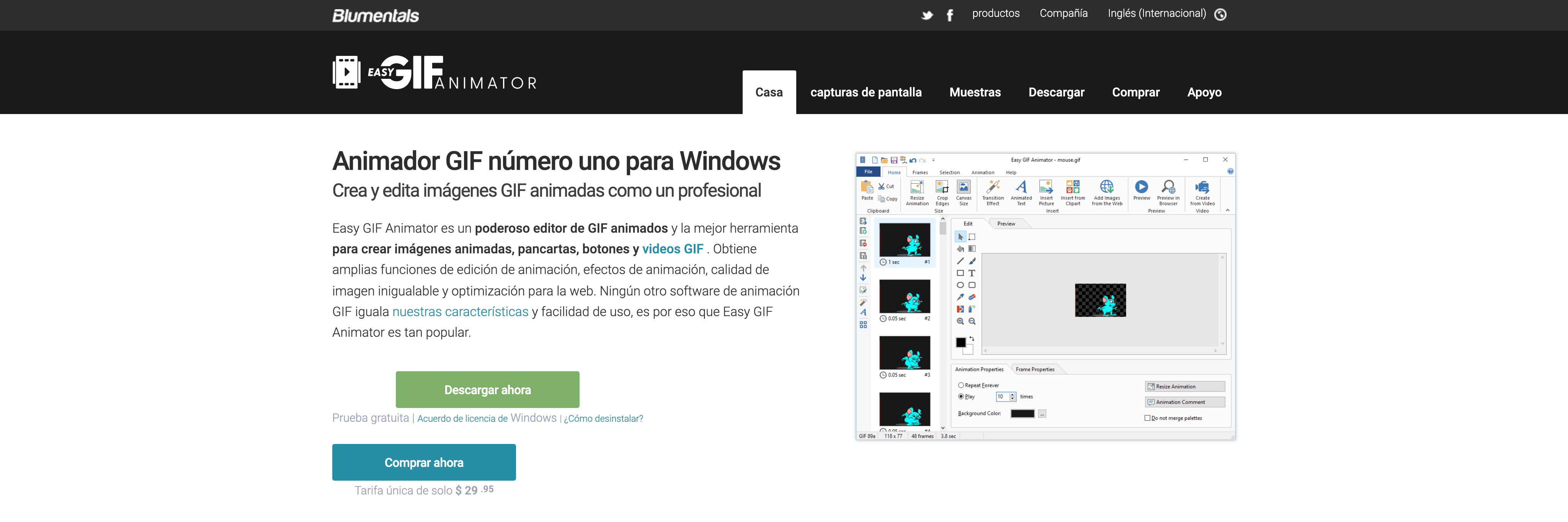 Programas de marketing de contenidos: Easygifanimator