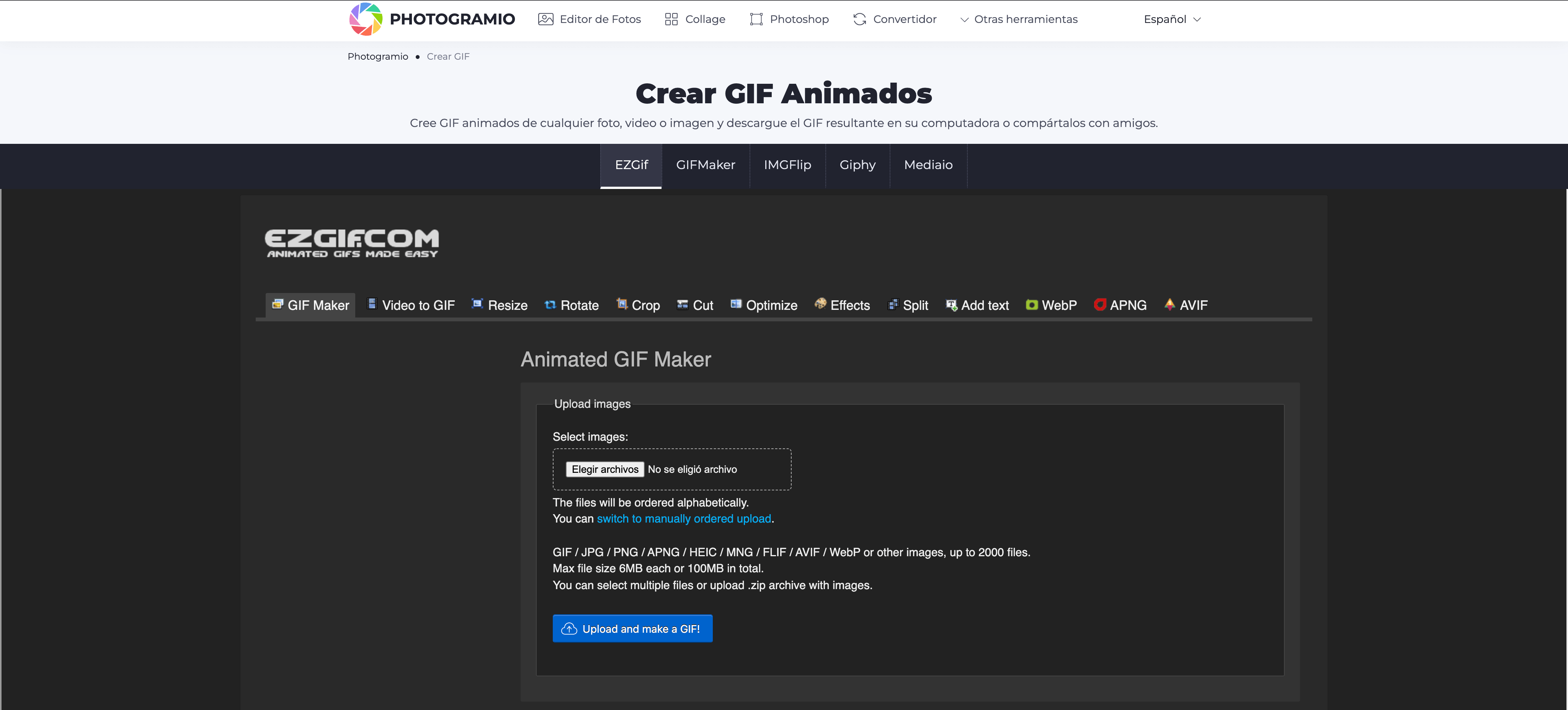 Programas de marketing de contenidos: Photogramio