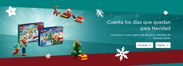 Ejemplo de diseño de página de Navidad de Lego