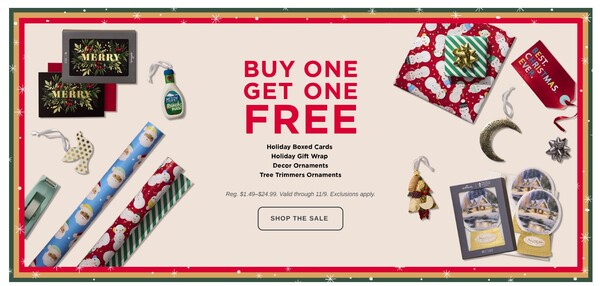 Ejemplo de diseño de página de Navidad de Hallmark