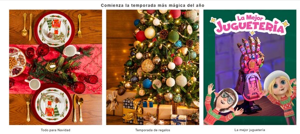 Ejemplo de diseño de página de Navidad de Liverpool
