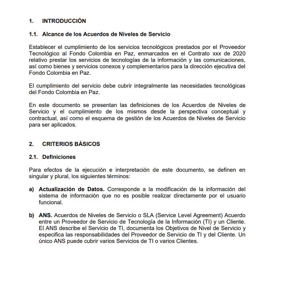 Ejemplos reales de SLA en empresas