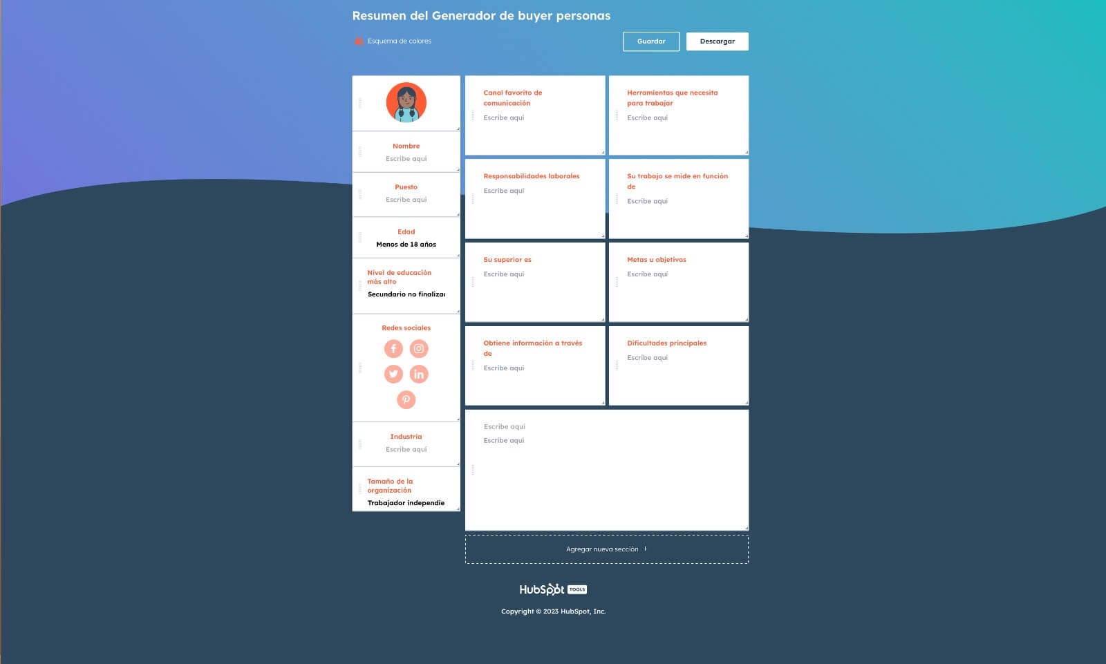 Perfil de usuario ejemplo: personalizar el perfil de un buyer persona