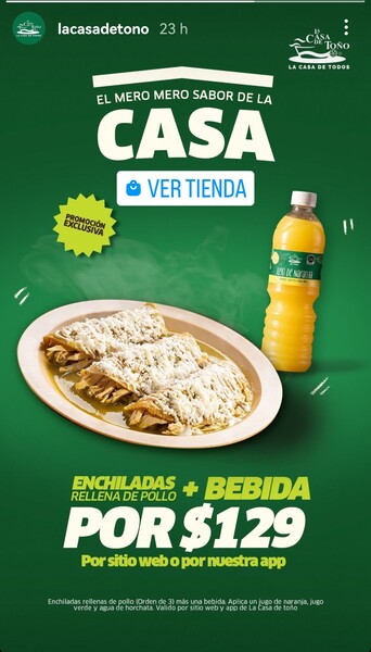 Call to action ejemplos de Stories en Instagram