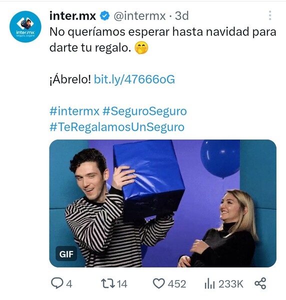 Call to action ejemplos de Twitter