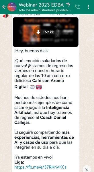 Call to action ejemplos de WhatsApp