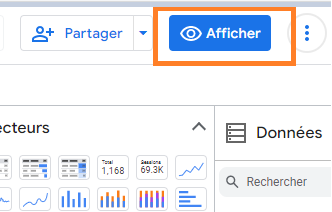 Afficher un aperçu de la mise en page du rapport Looker Studio