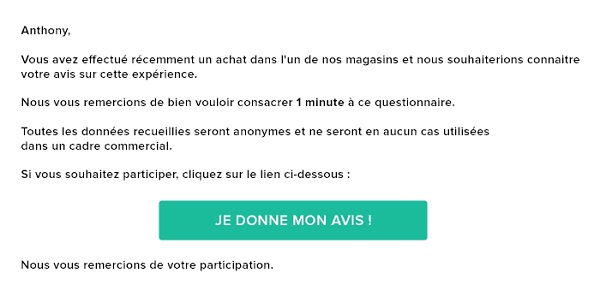 avis client après achat