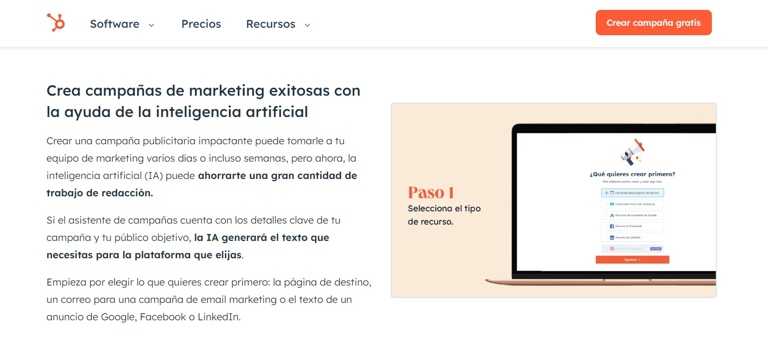 IA gratis para campañas de marketing