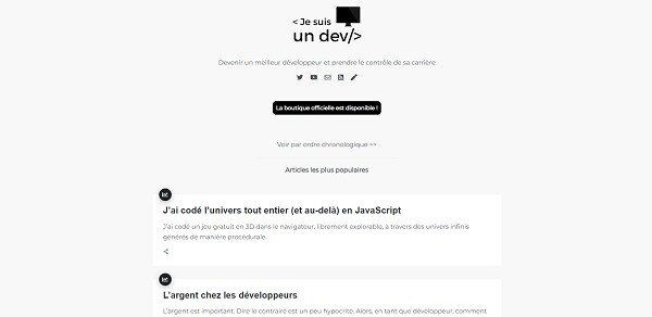 Blog dev - Jesuisundev