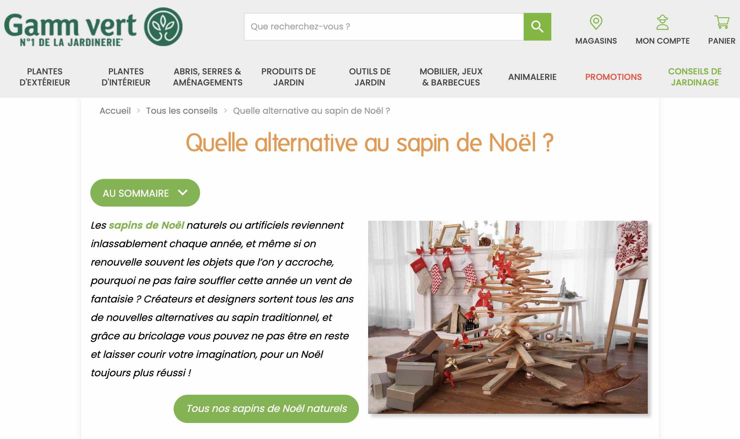 campagne de Noël autour du sapin par la jardinerie Gamm Vert