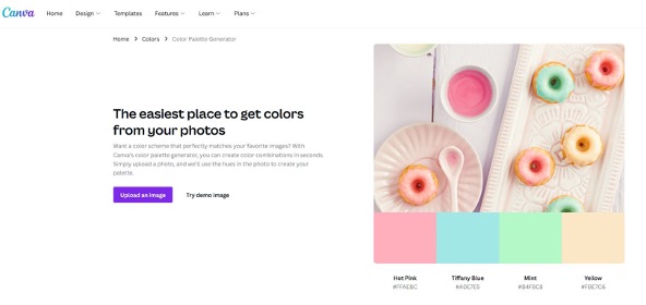 Canva Palette Design pour créer une palette de couleurs