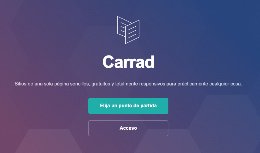 Carrd - Plataforma de creación No code web para landing pages