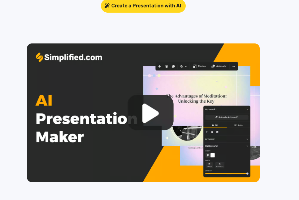 IA para hacer presentaciones - Simpllified