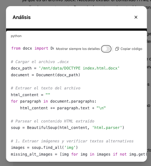 Código Html en ChatGpt