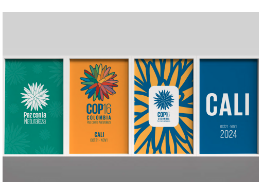 Usos del logo de COP16 en aplicaciones del mundo