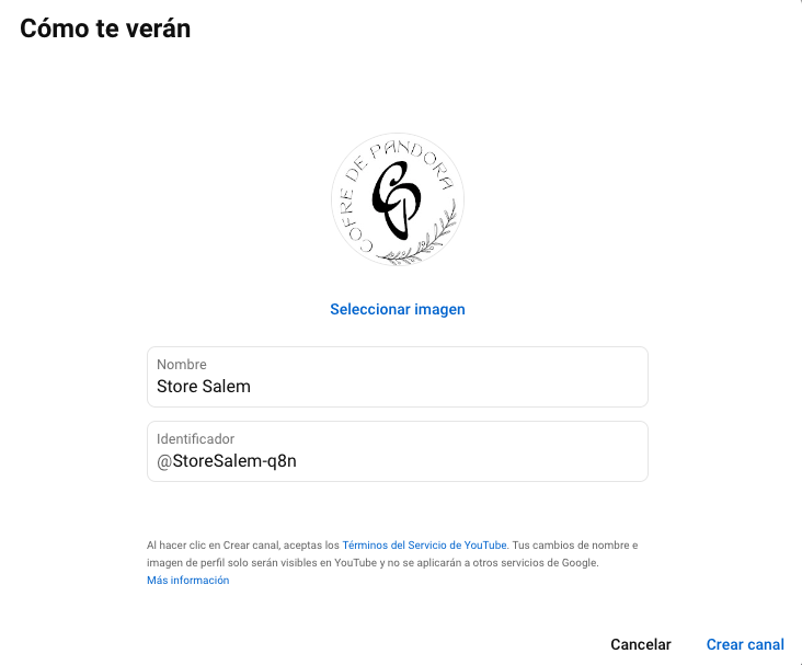 Como te verán cuando crees el nuevo canal de Youtube