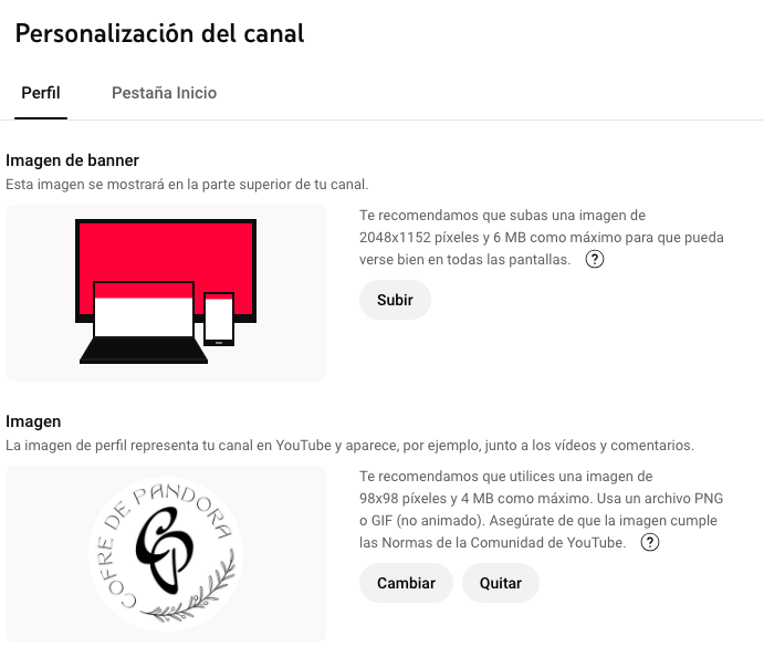 Agrega banner a tu canal de Youtube