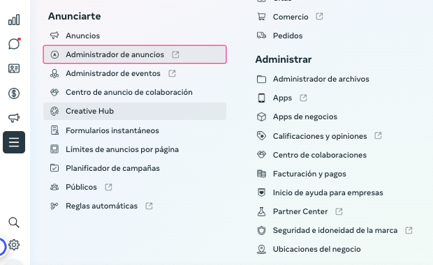 Administrador de anuncios
