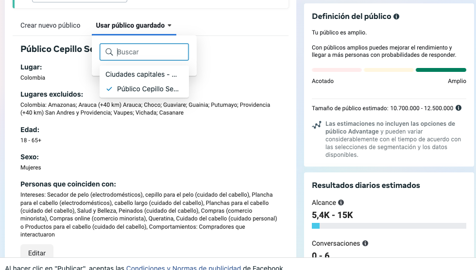 Segmentación avanzada en facebook ads