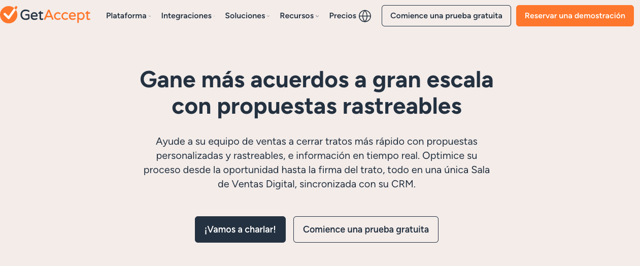 Software para cotizaciones: GetAccept
