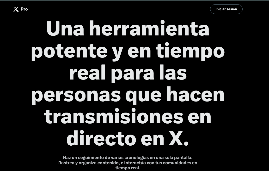 Herramientas para programar en redes sociales: X PRO