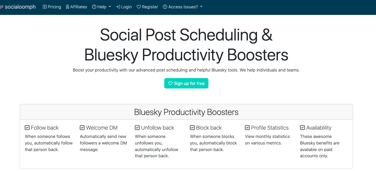 Herramientas para programar en redes sociales: SocialOomph