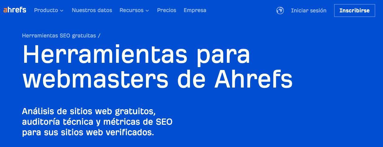 Ranking de buscadores y herramientas para posicionamiento SEO AHREF