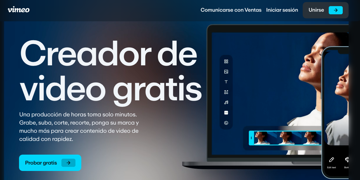 Programas para editar videos online: Vimeo Create