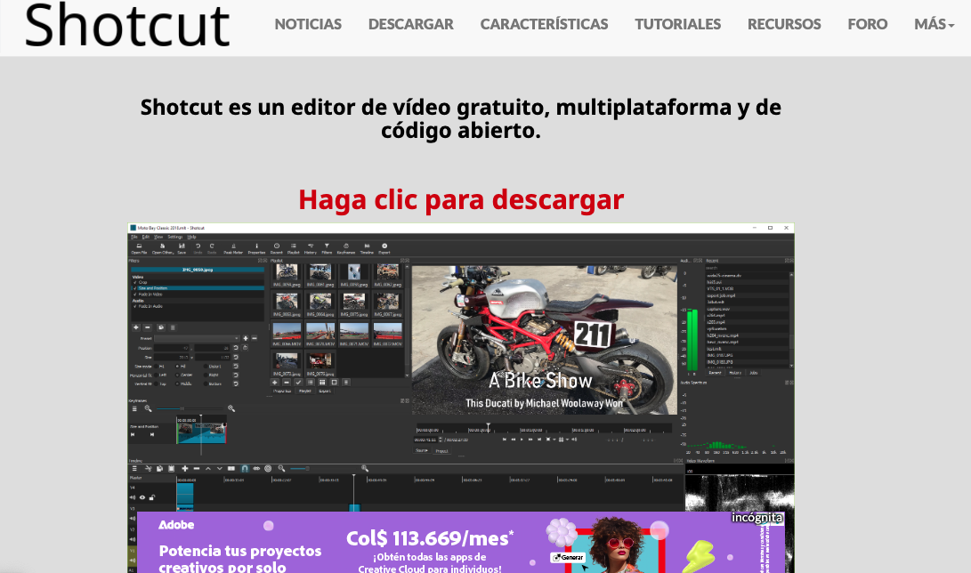 Programas para editar videos online: Shotcut