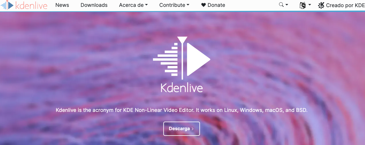 Programas para editar videos online:Kdenlive