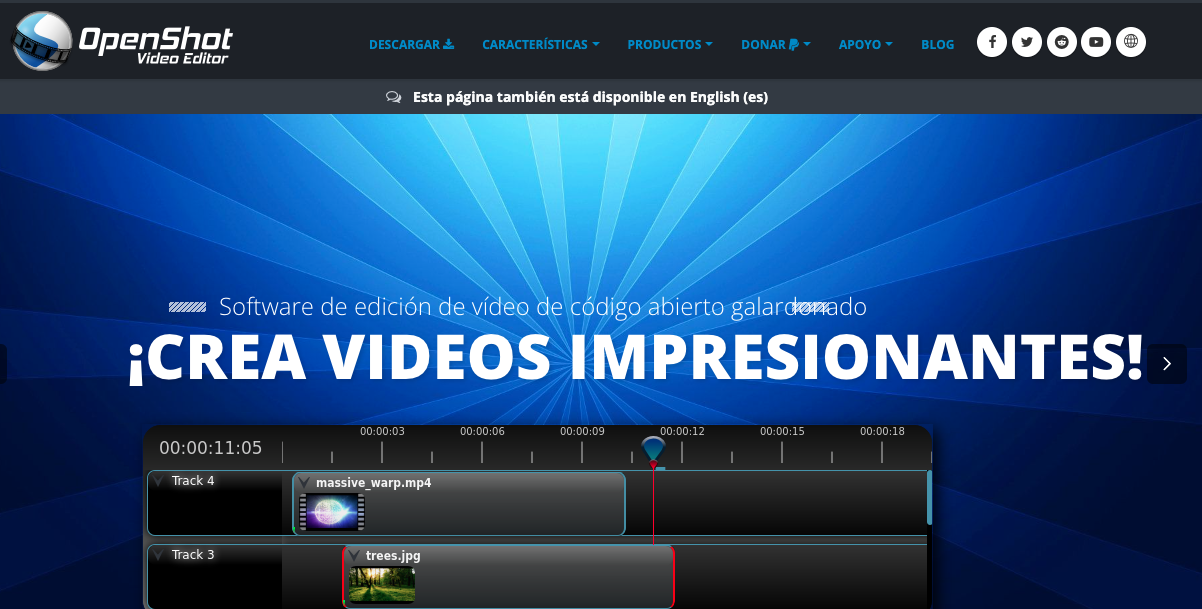 Programas para editar videos online: Openshot