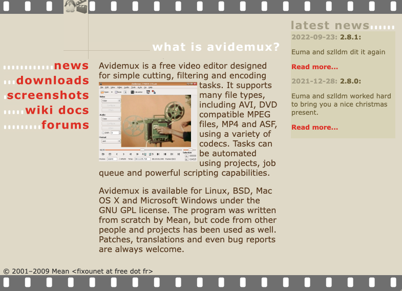 Programas para editar videos online: Avidemux