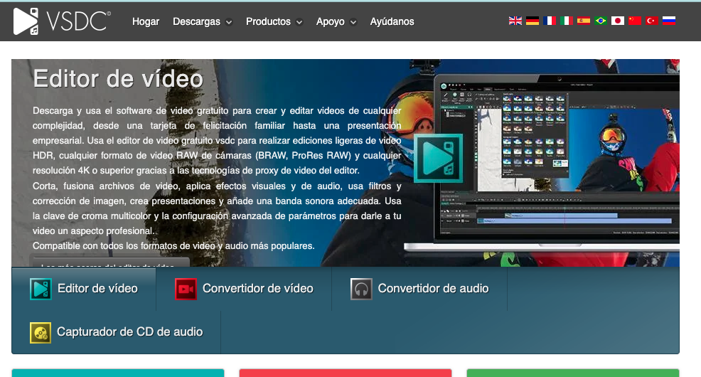 Programas para editar videos online: VSDC Free Video editor