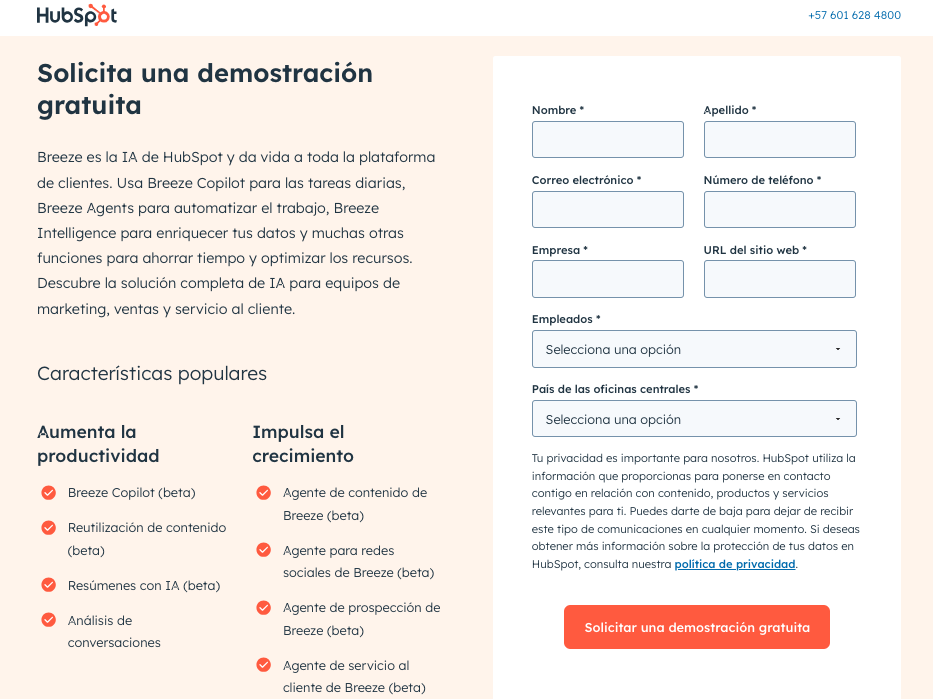 Ejemplo de IA HubSpot Prompt Engineering Breeze