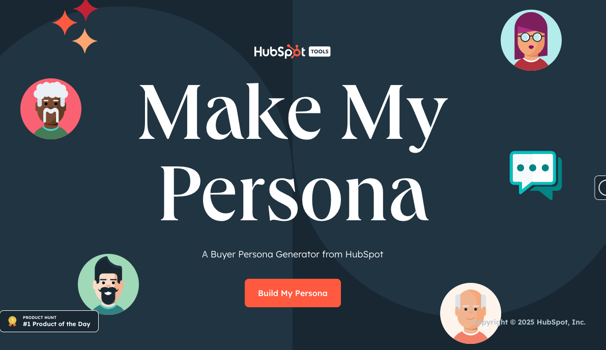 Herramientas de HubSpot Make my person para crear Buyer persona  