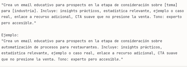 Prompt para nurturing efectivo