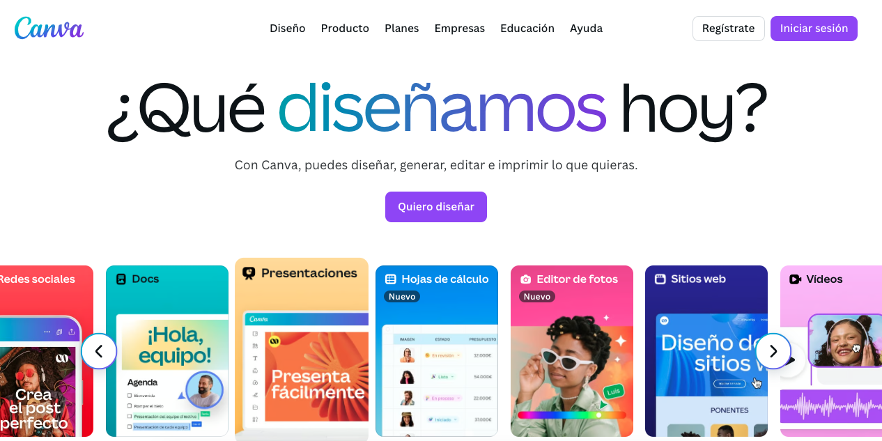 Canva para generar Logos